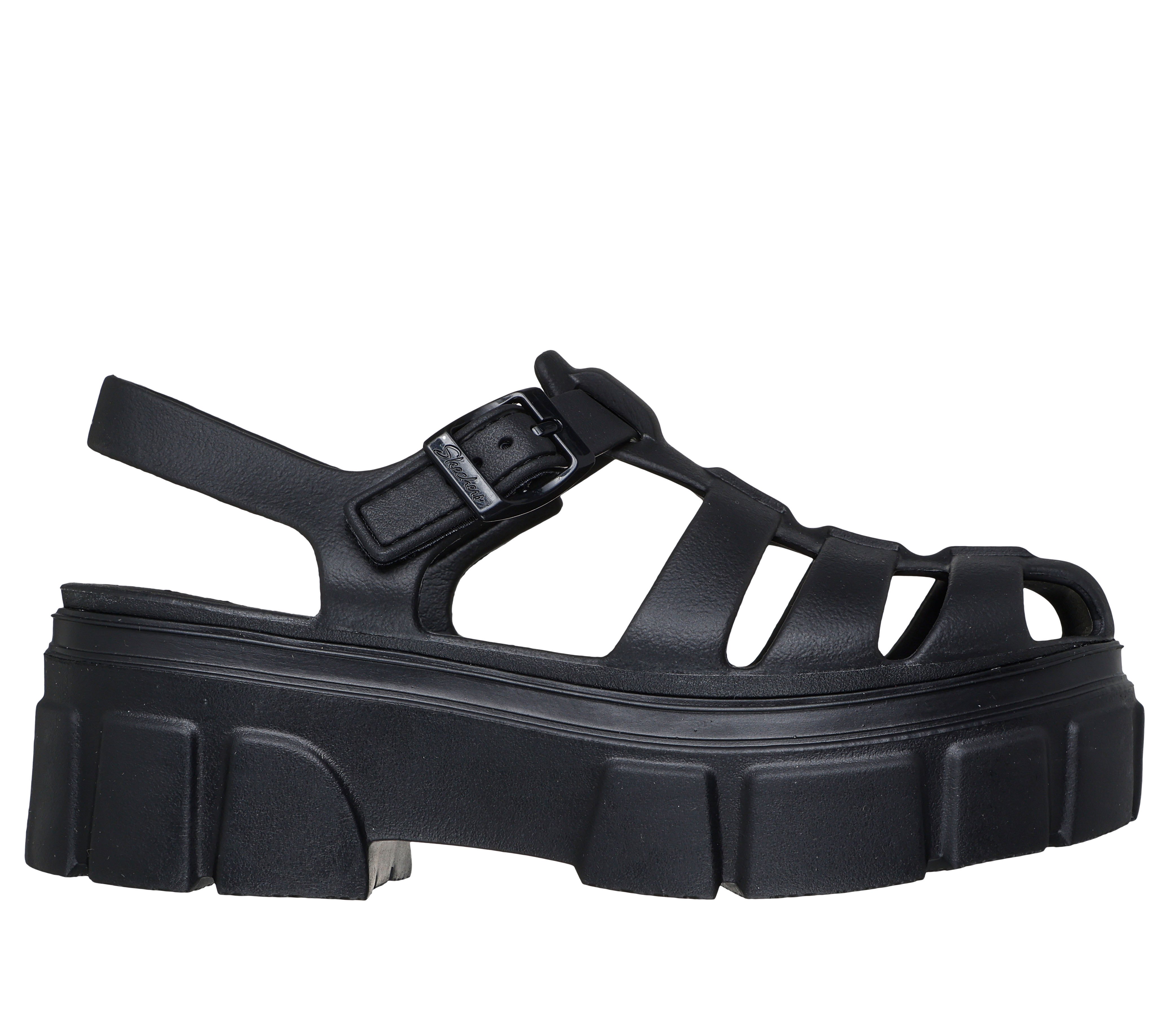 Skechers Donna Foamies: Cher - Headliner Sandali in Nero, Taglia 37, Lavabile in lavatrice - 111617