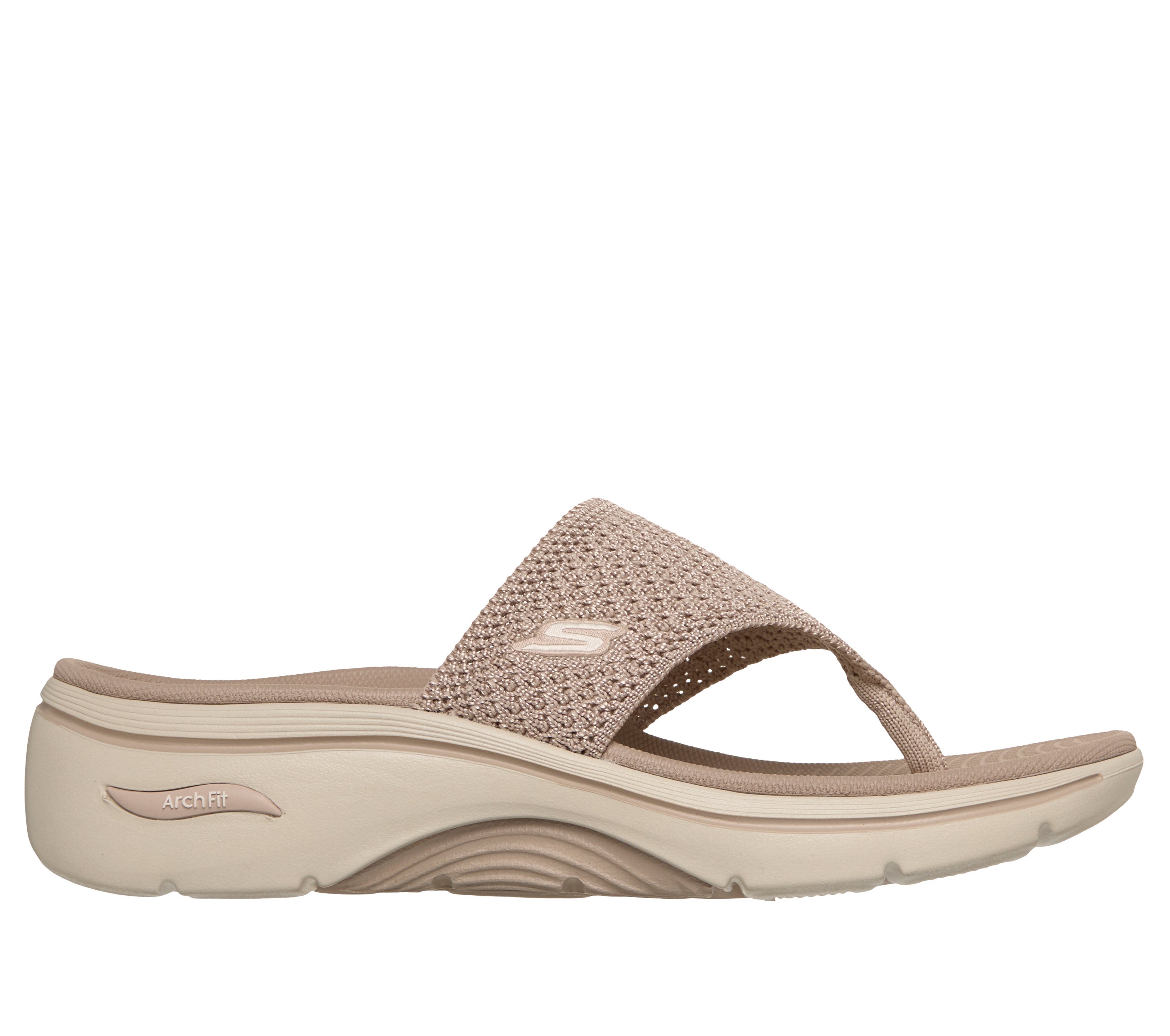 Skechers Women's GO WALK Arch Fit 2.0 Sandal - Carrie Sandals in Taupe - 140861