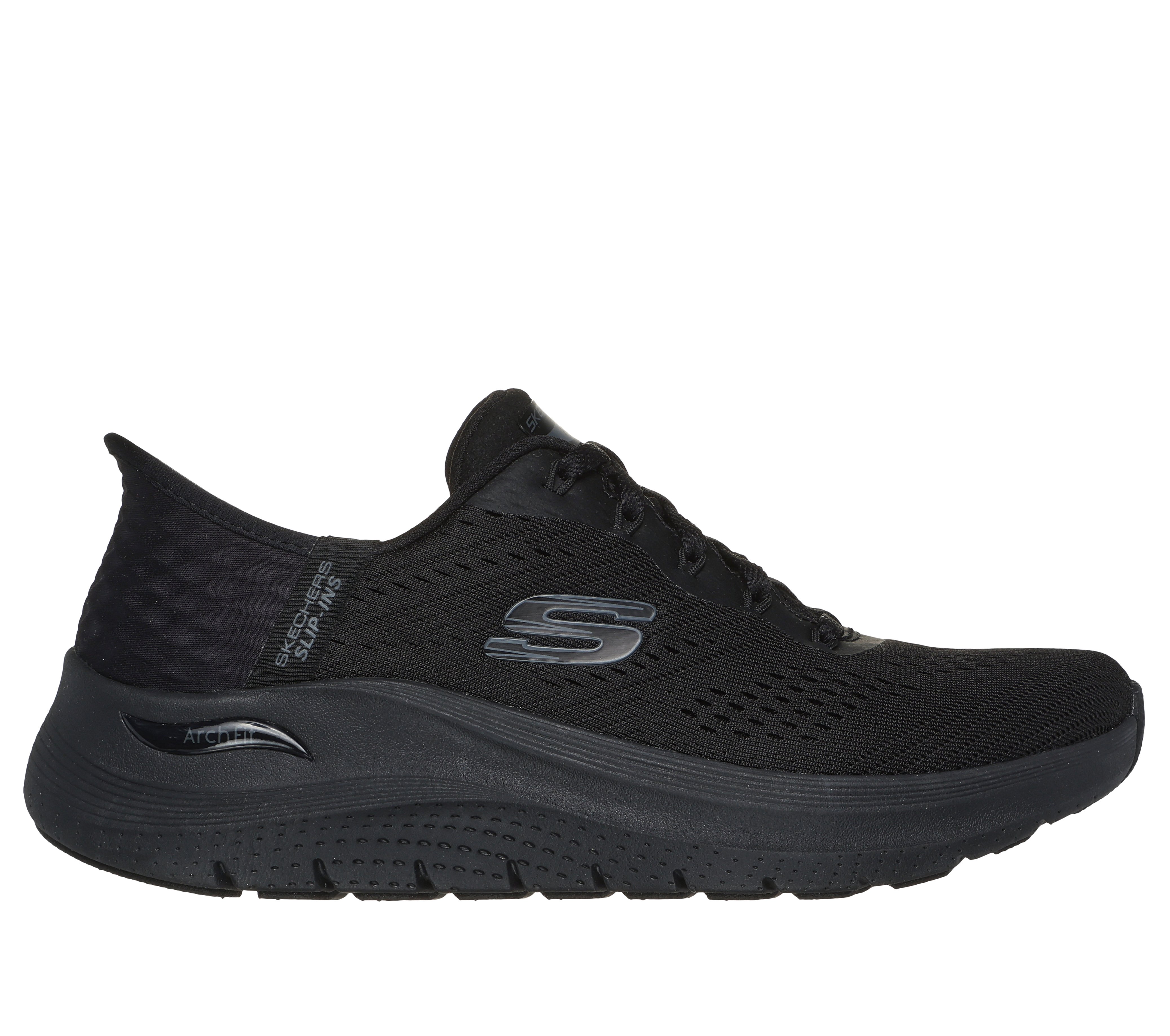 Skechers kobiety Slip-ins: Arch Fit 2.0 - Easy Chic w Czarny, Rozmiar 39, Vegan, Nadają się do prania w pralce Sneakersy - 197627689135-BBK