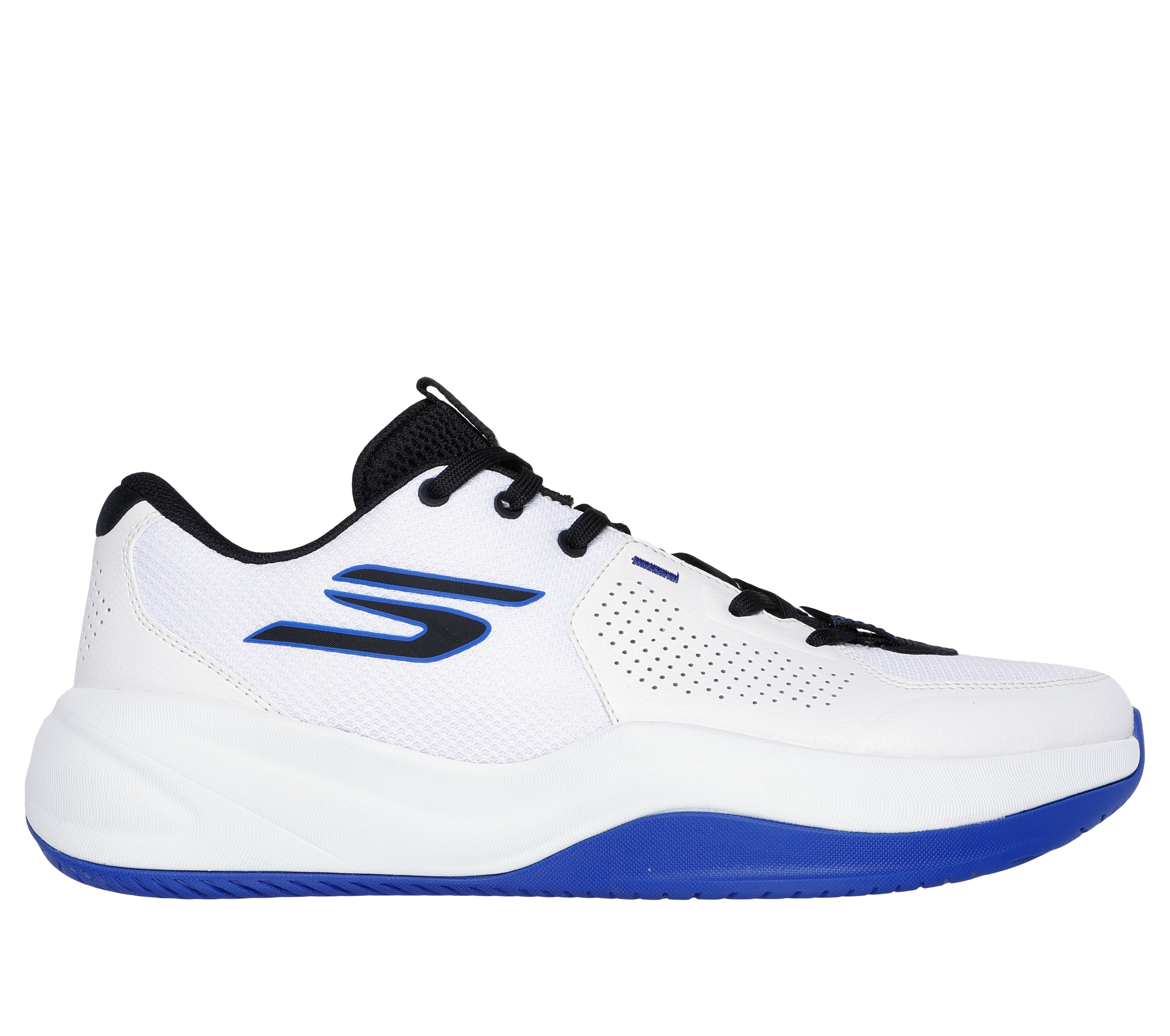 Skechers Men's SKX LEAGUE Sneaker in White/Black/Blue - 253011