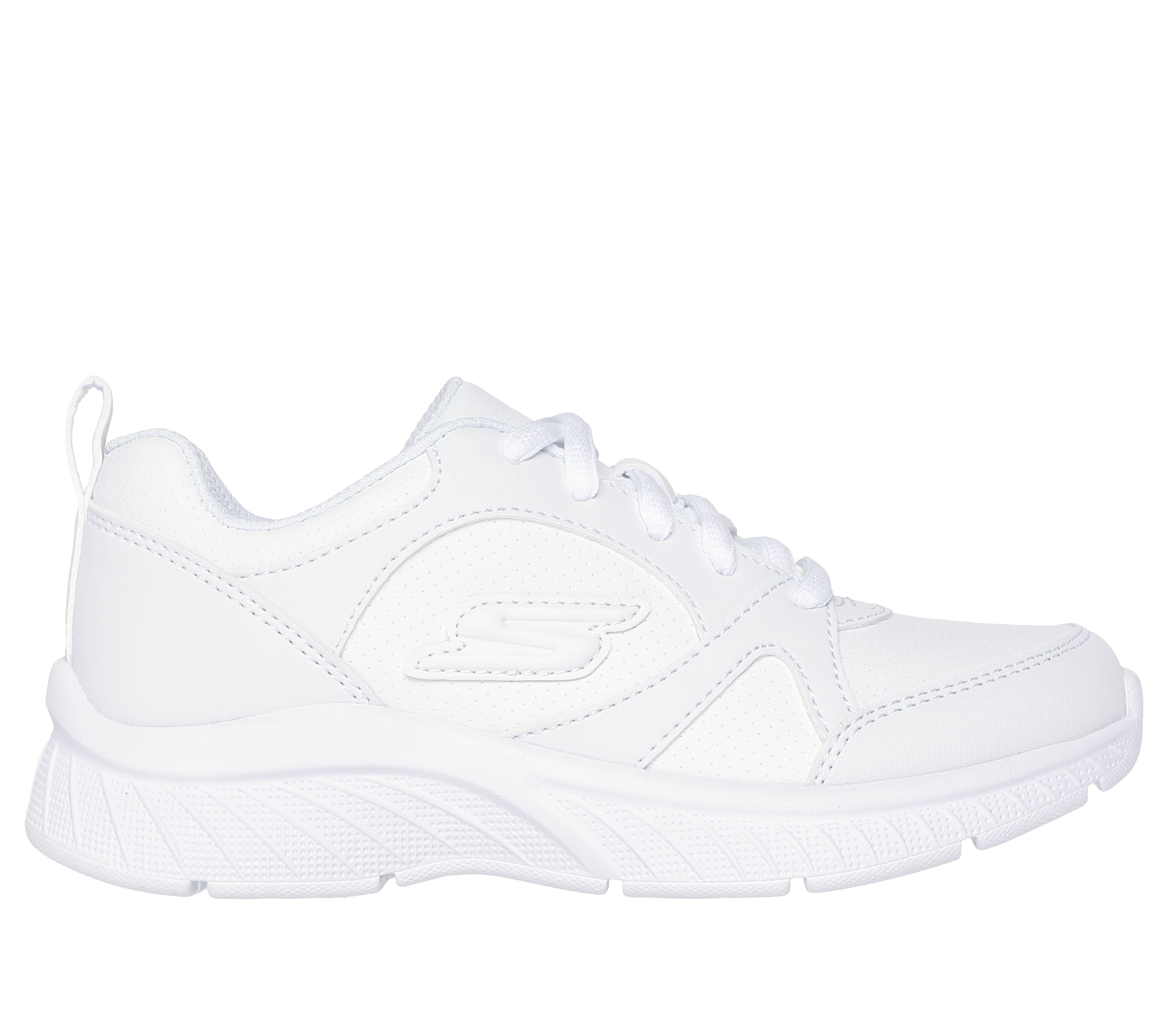 Skechers Girls Microspec Plus - School Drop Sneaker in White - 302636L