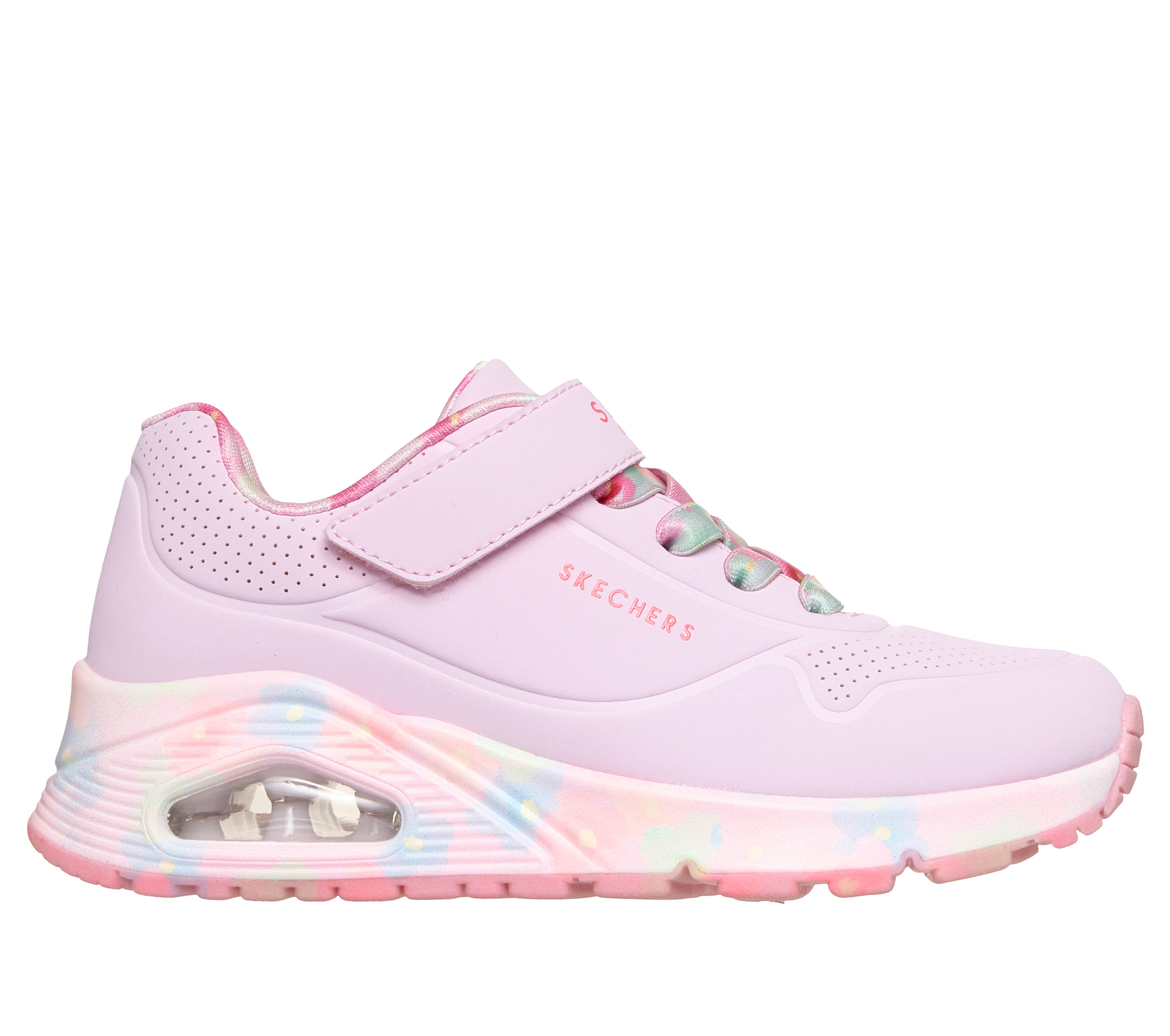 Skechers Girls Uno Gen1 - Fresh Blooms Sneaker in Light Pink - 310321L