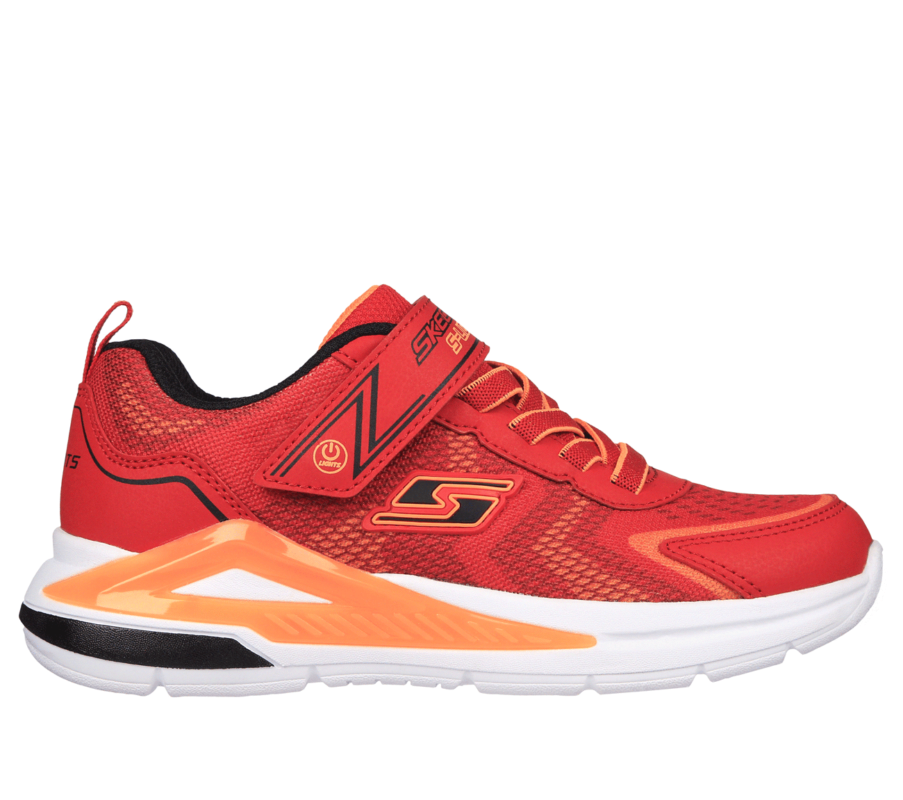 Skechers S Lights: Tri-Namics Shoes Moyen Width en Rouge/Orange, Pointure 24 - 196989583099-RDOR