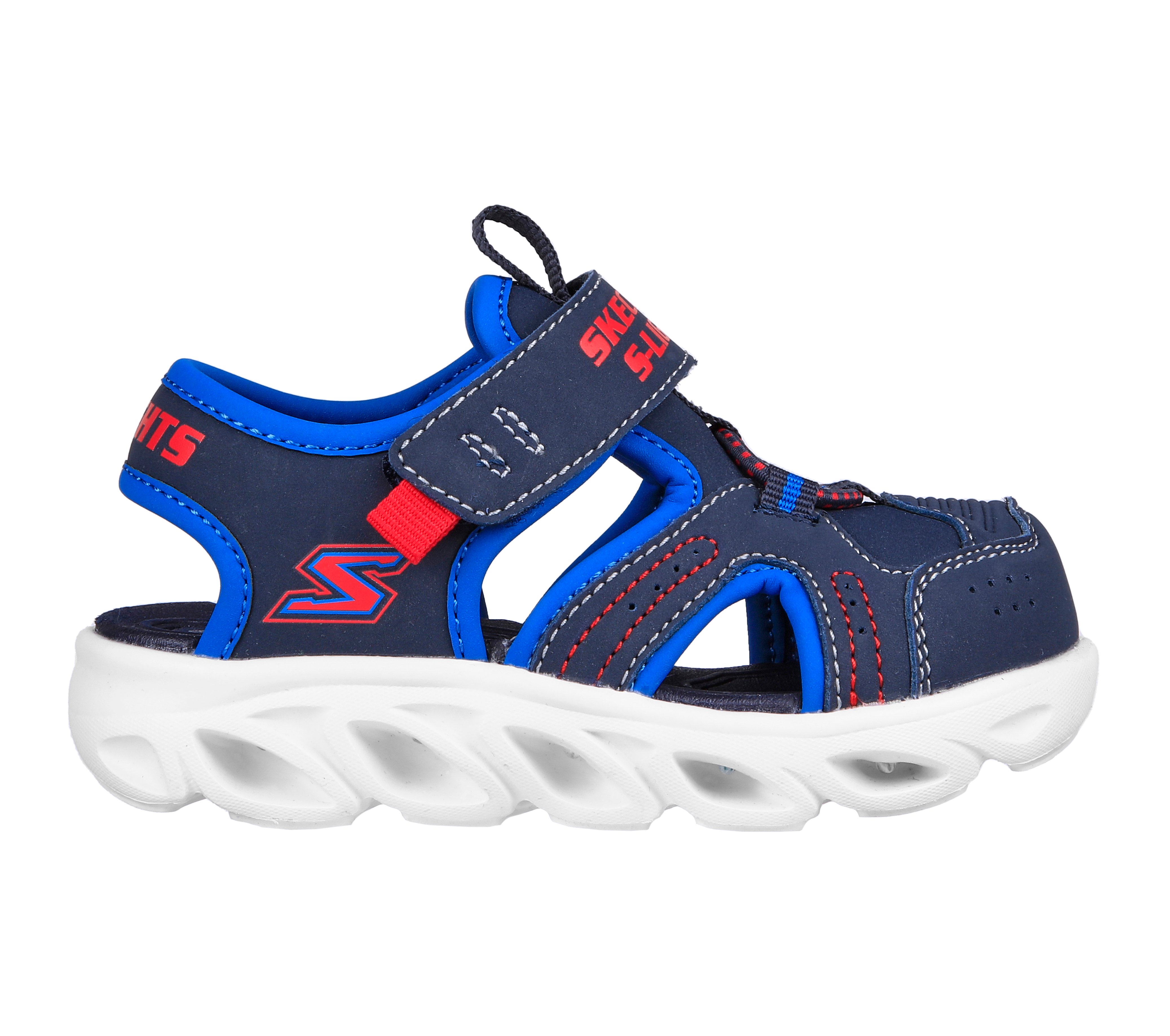 Skechers S Lights: Hypno-Splash - Sunzys Shoes Moyen Width en Bleu Marine/Bleu, Pointure 24 - 196311264825-NVBL