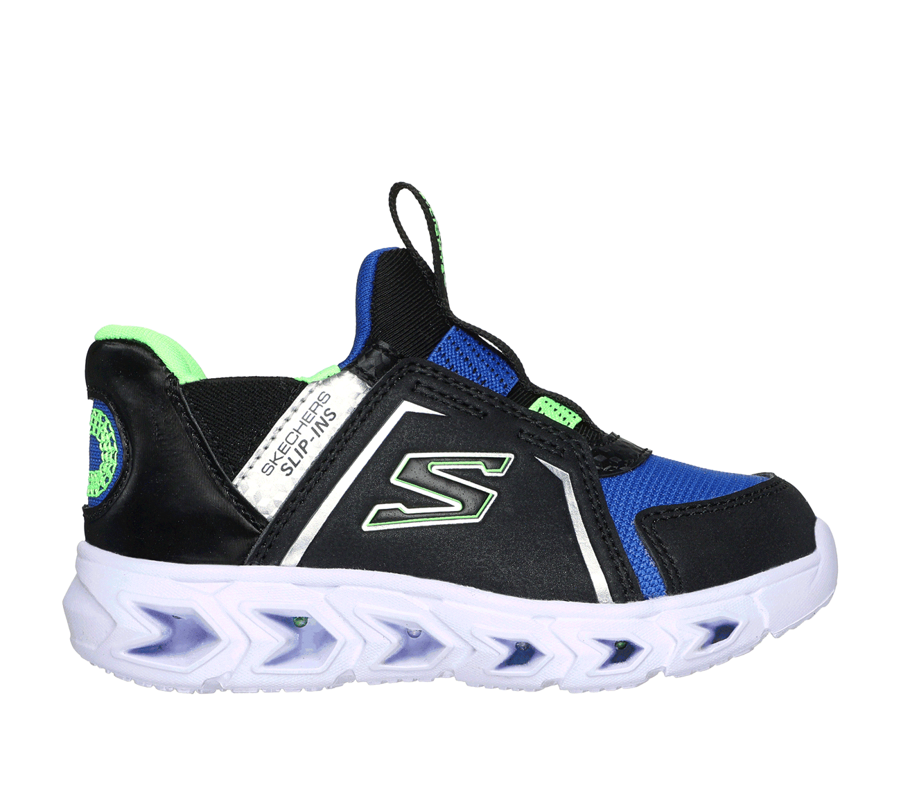 Skechers Slip-ins: Hypno-Flash 2.0 - Vexlux Shoes Moyen Width en Noir/Vert-Lime, Pointure 24 - 196989942926-BBLM