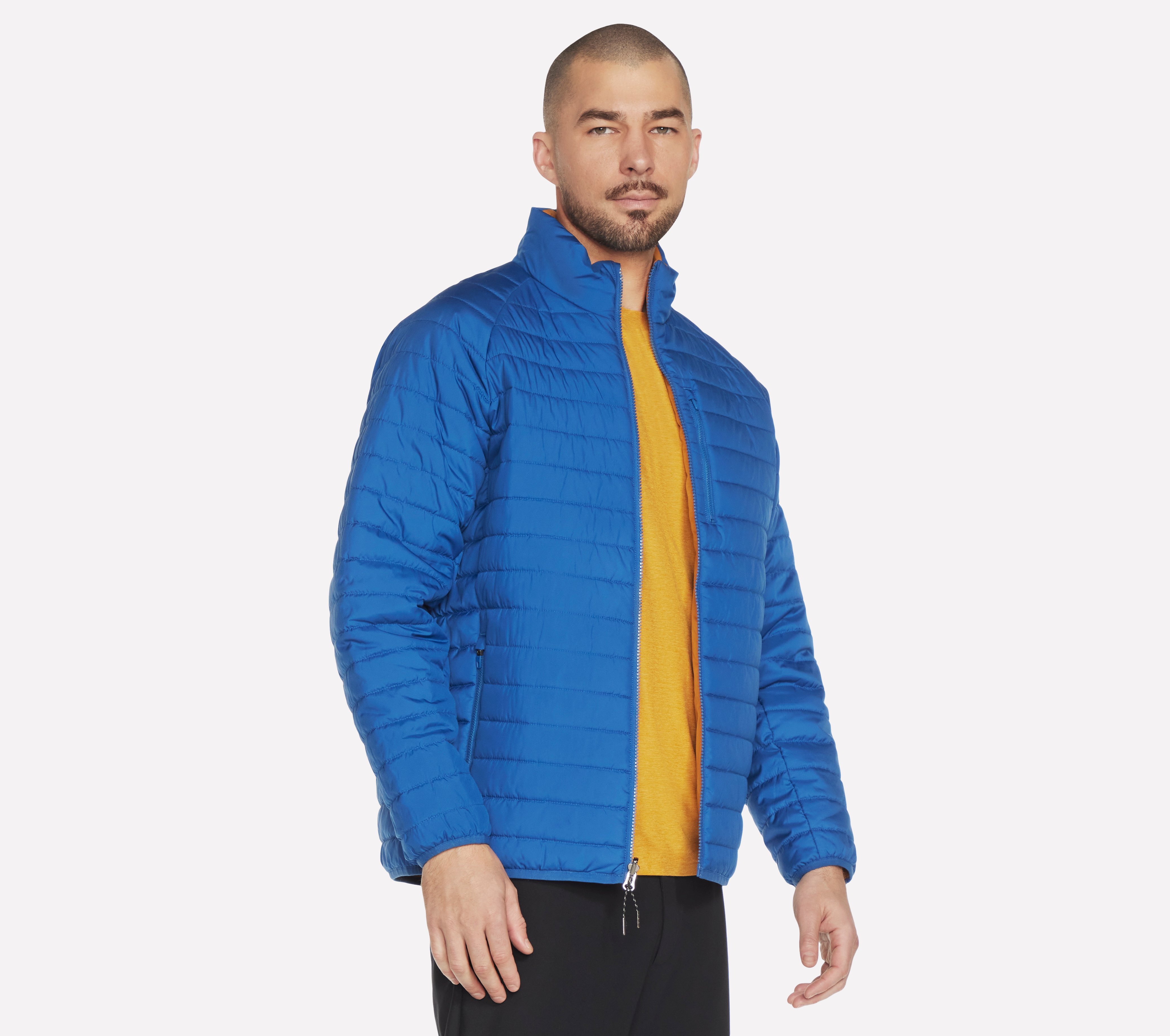 Skechers GO SHIELD Altitude Reversible Jacke in Blau, Größe 2XL