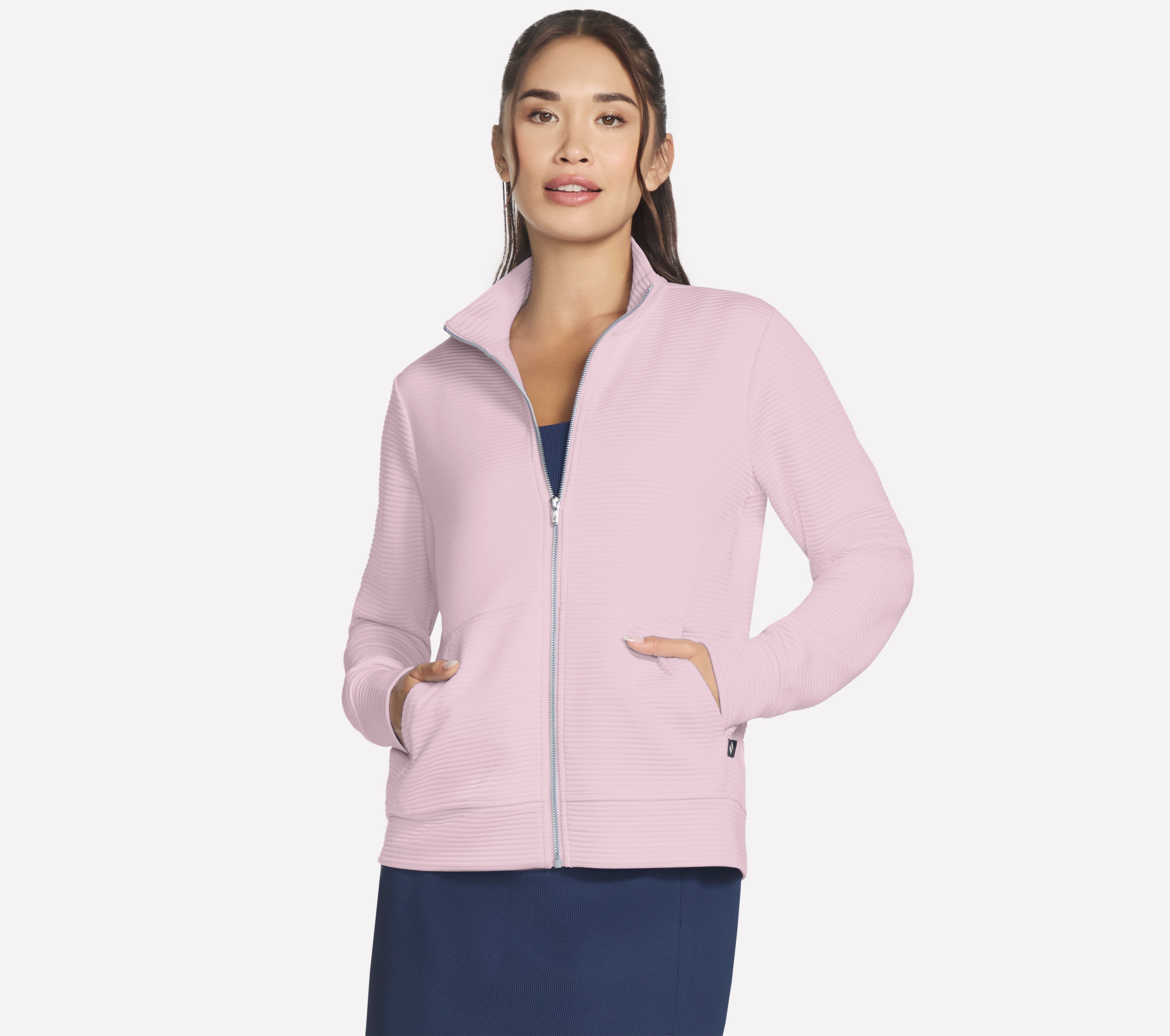 Skechers The Hoodless Kapuzenpullover GO WALK Everywhere Jacke in Violett, Größe XL