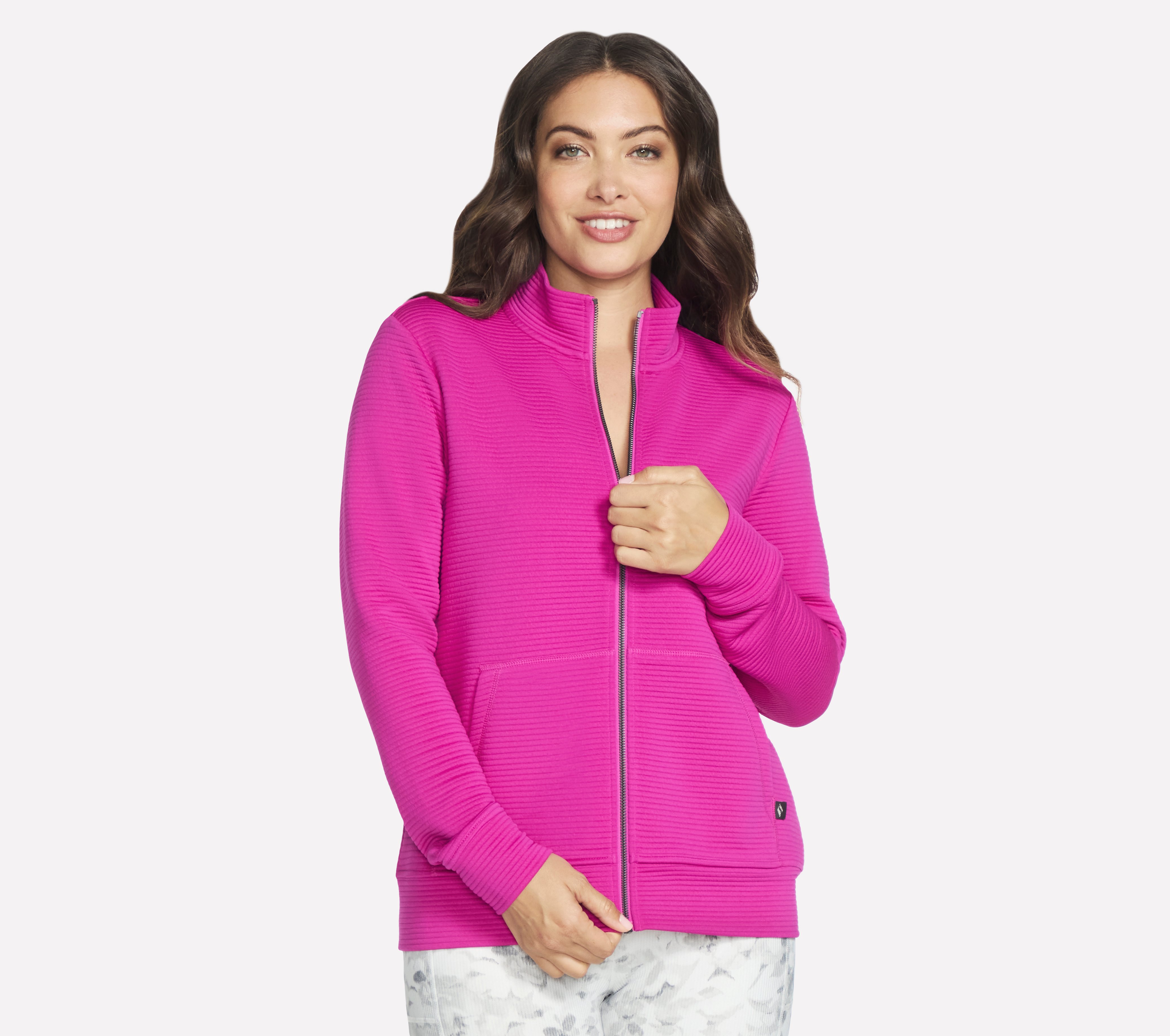 Skechers The Hoodless Kapuzenpullover GO WALK Everywhere Jacke in Rosa/Violett, Größe Medium